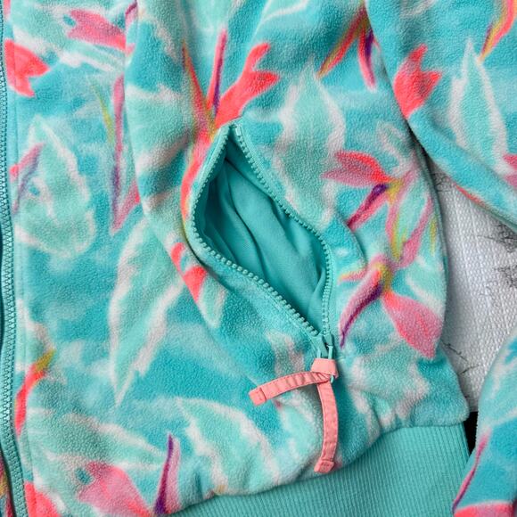 Chubbies Bird Of Paradise Print Fleece Full Zip Jacket Size XL Extra Unisex Blue - Picture 5 of 13